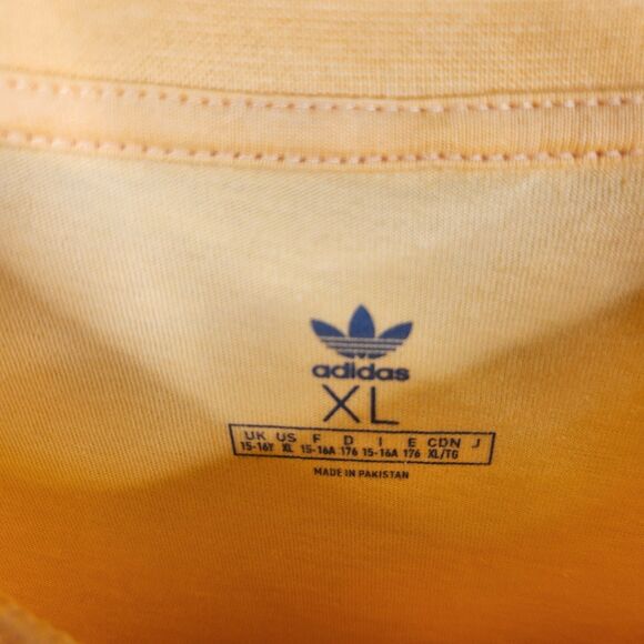 Adidas Originals Youth Fresh Citrus 3 Stripes x 1 Life Short Sleeve Tee XL - Picture 3 of 7